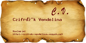 Czifrák Vendelina névjegykártya